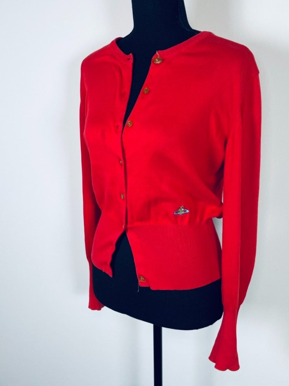 VIVIENNE WESTWOOD Red Label fitted red cardigan